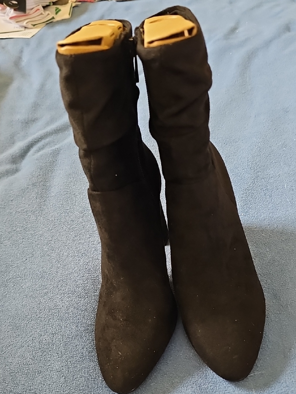 NEW Jessica Simpson Women's Black Suede, Zippered Mid-Calf Boots  6